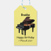 Afbeelding van Piano-cartoon Cadeaulabel (Achterkant)