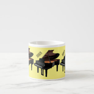Afbeelding van Piano-cartoon Espresso Kop