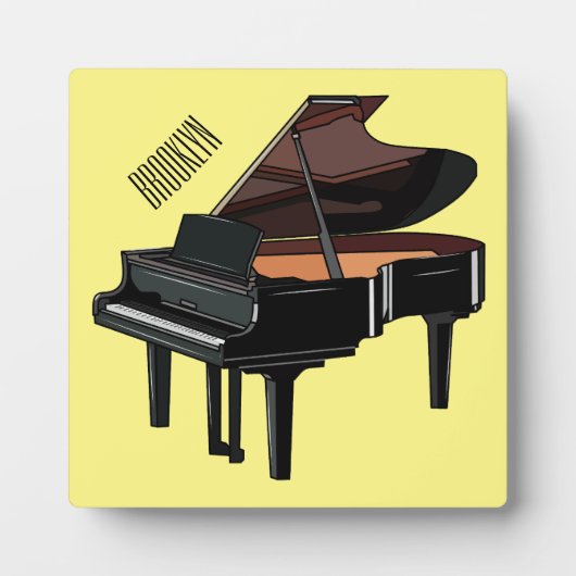 Afbeelding van Piano-cartoon Fotoplaat (Voorkant)