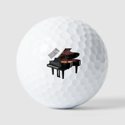 Afbeelding van Piano-cartoon Golfballen (Voorkant)