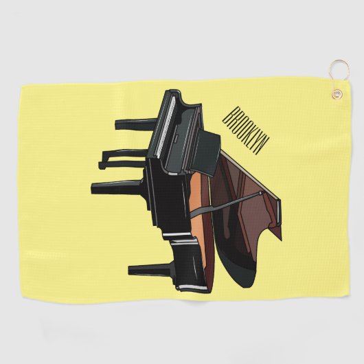 Afbeelding van Piano-cartoon Golfhanddoek (Horizontaal)
