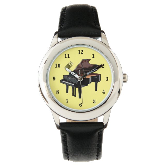 Afbeelding van Piano-cartoon Horloge (Voorkant)