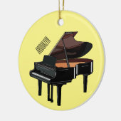 Afbeelding van Piano-cartoon Keramisch Ornament (Links)
