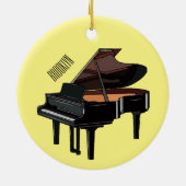 Afbeelding van Piano-cartoon Keramisch Ornament (Achterkant)