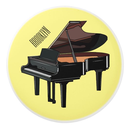 Afbeelding van Piano-cartoon Keramische Knop (Voorkant)