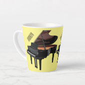 Afbeelding van Piano-cartoon Latte Mok (Linkerhoek)