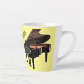 Afbeelding van Piano-cartoon Latte Mok (Rechts)