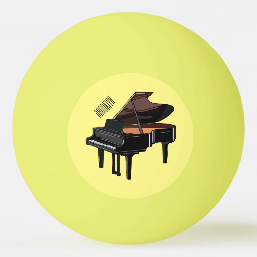 Afbeelding van Piano-cartoon Pingpongbal (Voorkant)