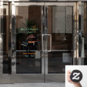 Afbeelding van Piano-cartoon Raamsticker (Kantoordeur)