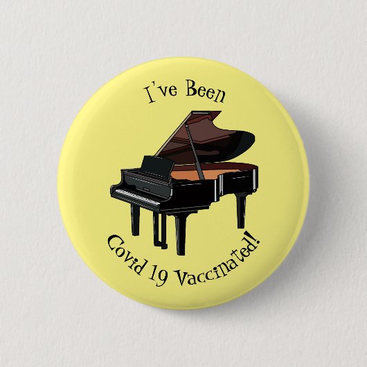 Afbeelding van Piano-cartoon Ronde Button 5,7 Cm (Voorkant)
