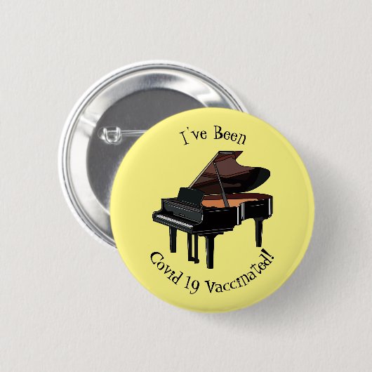 Afbeelding van Piano-cartoon Ronde Button 5,7 Cm (Voorkant /achterkant)