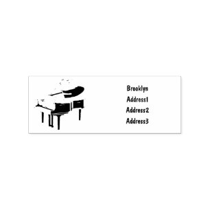 Afbeelding van Piano-cartoon Rubberstempel