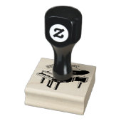 Afbeelding van Piano-cartoon Rubberstempel (Stempel)
