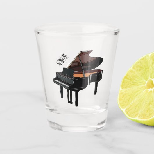 Afbeelding van Piano-cartoon Shot Glas (Voorkant)