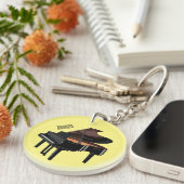 Afbeelding van Piano-cartoon Sleutelhanger (Voorkant Rechts)