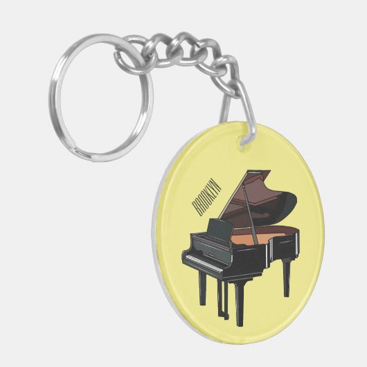 Afbeelding van Piano-cartoon Sleutelhanger (Voorkant Links)