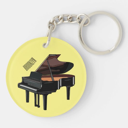 Afbeelding van Piano-cartoon Sleutelhanger (Achterkant)