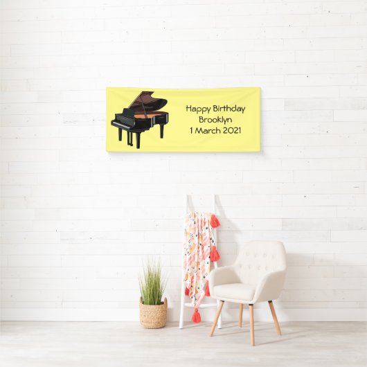 Afbeelding van Piano-cartoon Spandoek (Insitu)