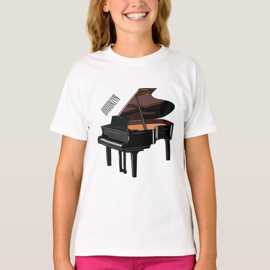 Afbeelding van Piano-cartoon T-shirt (Voorkant)