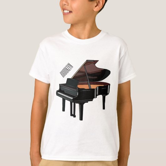 Afbeelding van Piano-cartoon T-shirt (Voorkant)