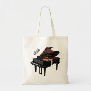 Afbeelding van Piano-cartoon Tote Bag
