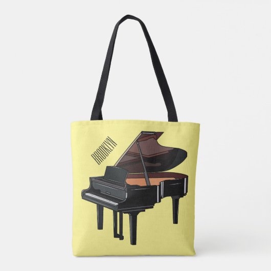 Afbeelding van Piano-cartoon Tote Bag (Achterkant)