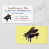 Afbeelding van Piano-cartoon Visitekaartje (Voorkant / Achterkant)