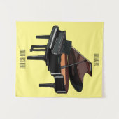 Afbeelding van Piano-cartoon Wandkleed (Voorkant (horizontaal))