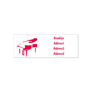Afbeelding van Piano-cartoon Zelfinktende Stempel