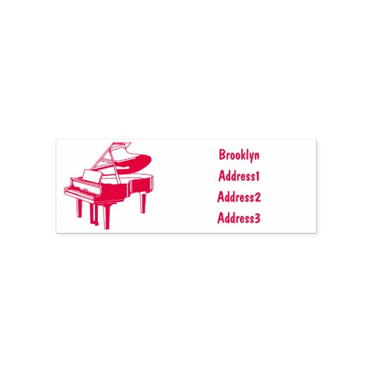 Afbeelding van Piano-cartoon Zelfinktende Stempel (Design)