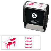 Afbeelding van Piano-cartoon Zelfinktende Stempel (In situ)
