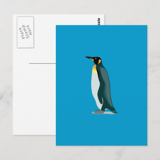 afbeelding van pinguïn linux briefkaart (Voorkant / Achterkant)