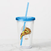 Afbeelding van Pizza cartoon Acryl Drinkbeker (Achterkant)