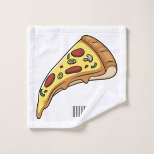 Afbeelding van Pizza cartoon Bad Handdoek