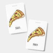 Afbeelding van Pizza cartoon Badge (Voor- en achterkant)