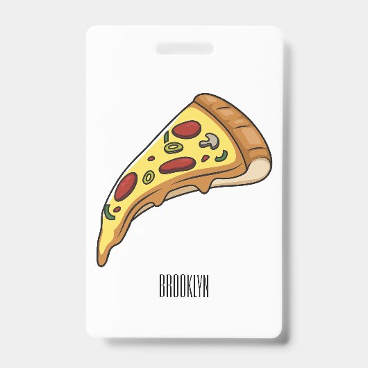 Afbeelding van Pizza cartoon Badge (Voorzijde)