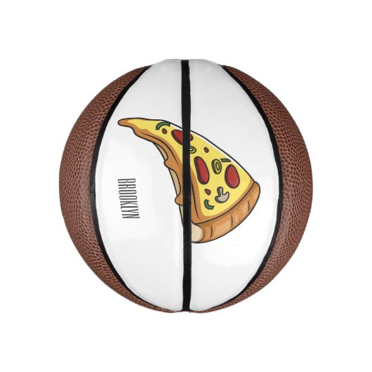 Afbeelding van Pizza cartoon Basketbal (Verticaal)