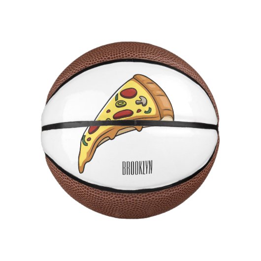 Afbeelding van Pizza cartoon Basketbal (Voorkant)