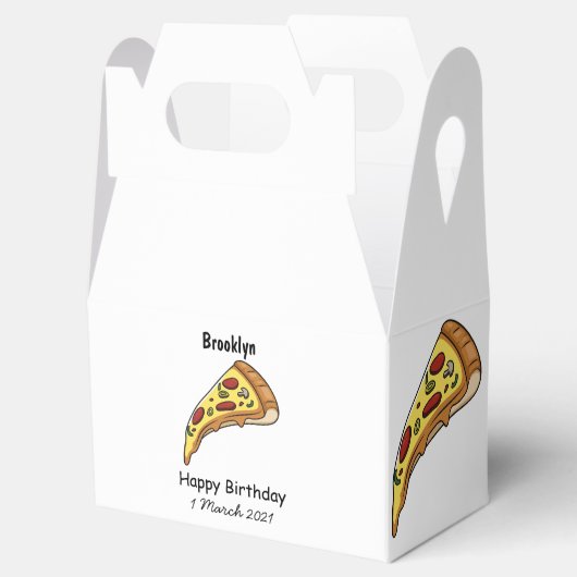 Afbeelding van Pizza cartoon Bedankdoosjes (Geopend)