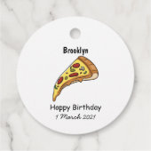 Afbeelding van Pizza cartoon Bedankjes Labels (Achterkant)