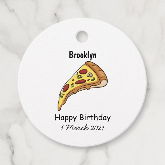 Afbeelding van Pizza cartoon Bedankjes Labels (Voorkant)