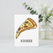 Afbeelding van Pizza cartoon Briefkaart (Staand voorkant)