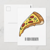 Afbeelding van Pizza cartoon Briefkaart (Voorkant / Achterkant)