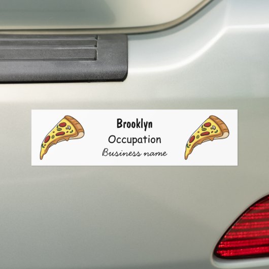 Afbeelding van Pizza cartoon Bumpersticker (Op auto)