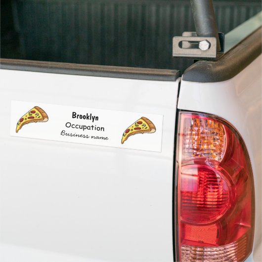 Afbeelding van Pizza cartoon Bumpersticker (Op Truck)