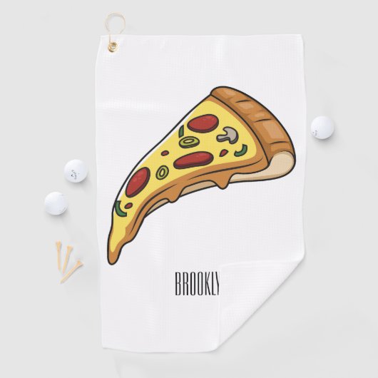 Afbeelding van Pizza cartoon Golfhanddoek (Insitu)
