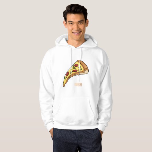 Afbeelding van Pizza cartoon Hoodie (Voorkant volledig)