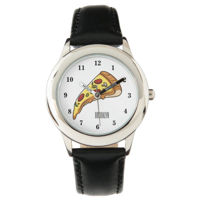 Afbeelding van Pizza cartoon Horloge (Voorkant)
