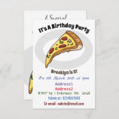 Afbeelding van Pizza cartoon Kaart (Voorkant / Achterkant)