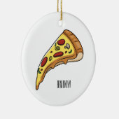 Afbeelding van Pizza cartoon Keramisch Ornament (Rechts)